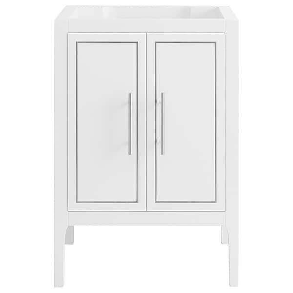 Province White and Silver 24" Single Vanity without Top