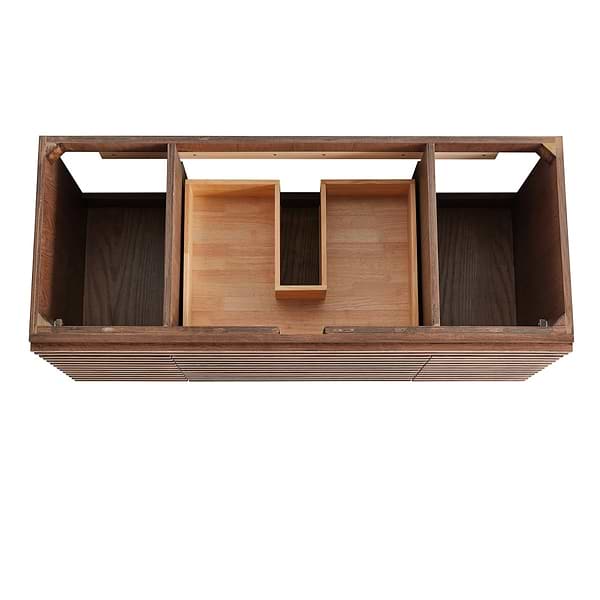 Gibson Dark Wood 48" Single Vanity with Integrated White Acrylic Top