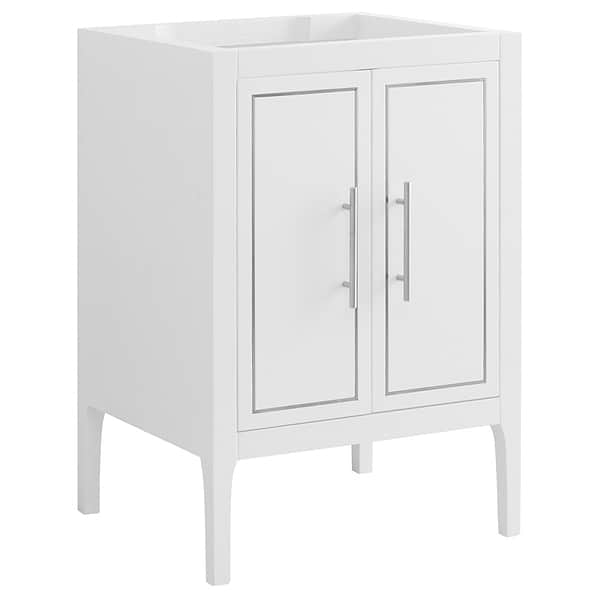 Province White and Silver 24" Single Vanity without Top