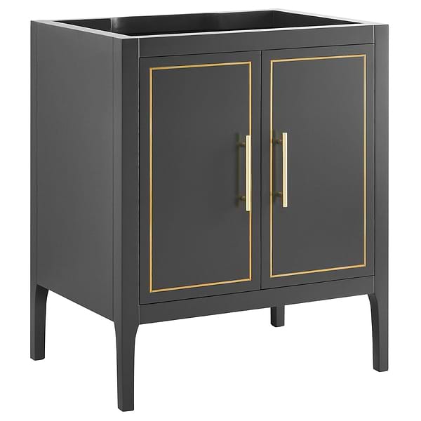 Province Charcoal and Gold 30" Single Vanity without Top