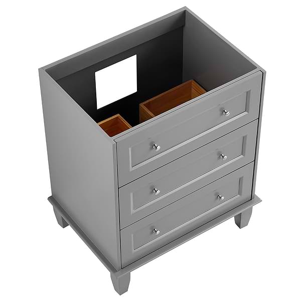 Close Out - Nora Gray 30" Single Vanity with Pure White Quartz Top