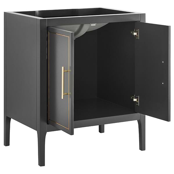 Province Charcoal and Gold 30" Single Vanity without Top