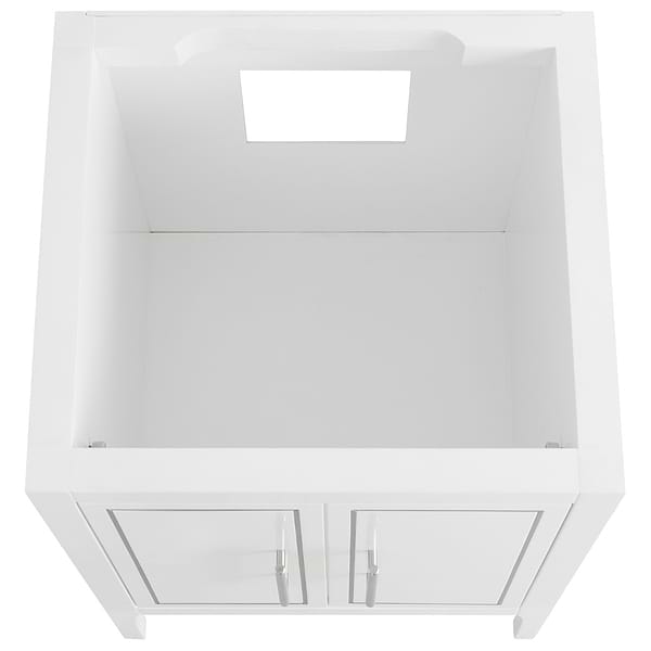 Province White and Silver 24" Single Vanity without Top