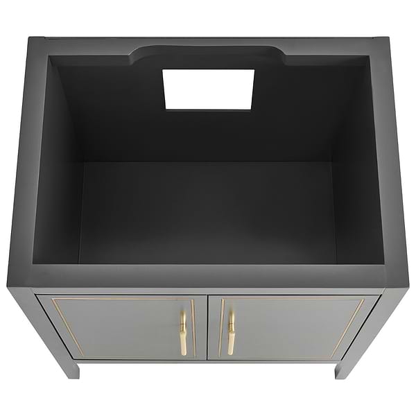 Province Charcoal and Gold 30" Single Vanity without Top