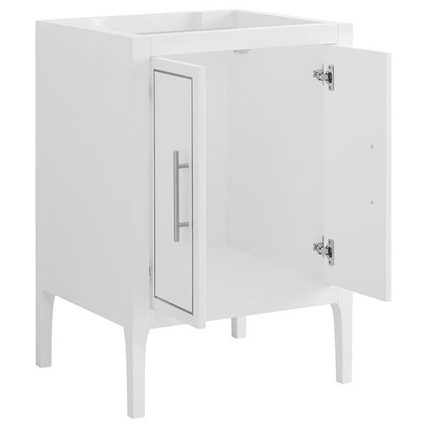 Province White and Silver 24" Single Vanity without Top