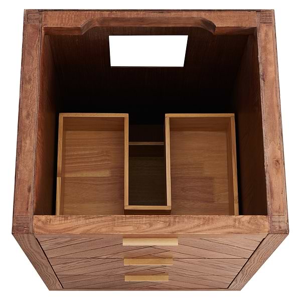 Marilyn Woodgrain 24" Single Vanity with Carrara Marble Top