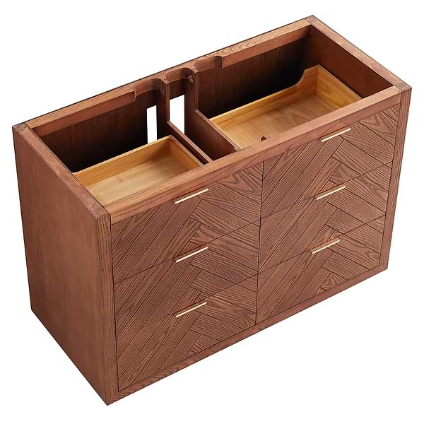 Marilyn Woodgrain 48" Single Vanity with Pure White Quartz Top