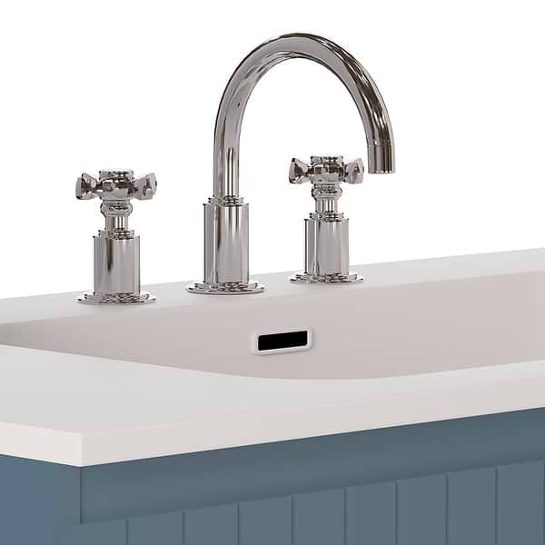 Adeline Denim Blue 30" Single Vanity with Integrated Solid Surface Top