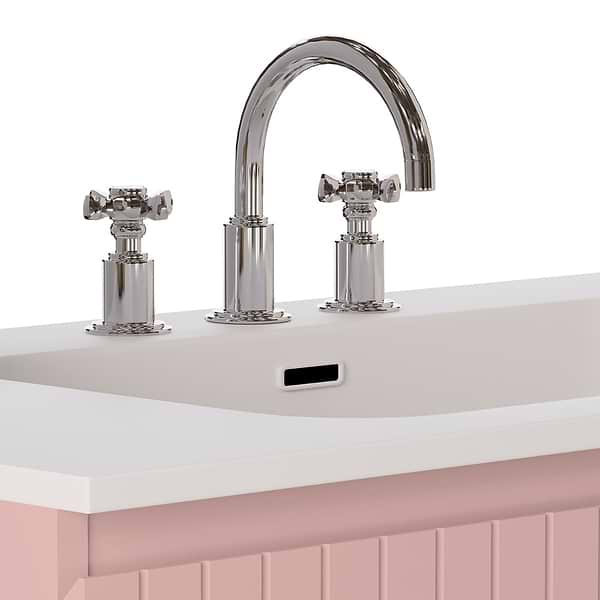 Adeline Rose Pink 36" Single Vanity with Integrated Solid Surface Top