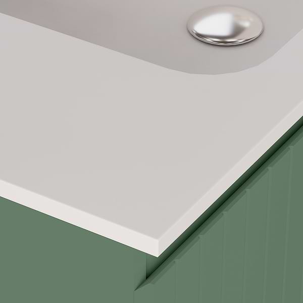Adeline Forest Green 24" Single Vanity with Integrated Solid Surface Top