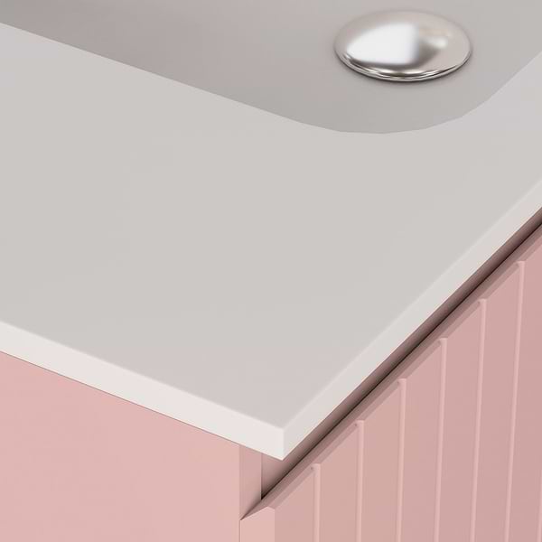 Adeline Rose Pink 30" Single Vanity with Integrated Solid Surface Top