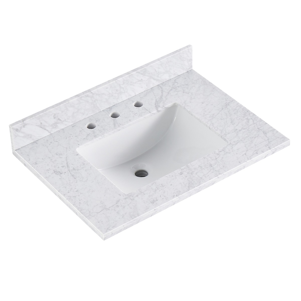 Close Out - Lowell Dark Walnut 30" Single Vanity with Carrara Marble Top