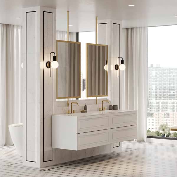 Alma White 36" Single Vanity without Top; in White; in Style Ideas Classic, Contemporary, Transitional
