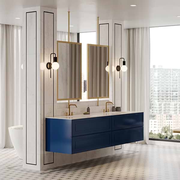 Alma Blue 42" Single Vanity without Top; in Blue; in Style Ideas Classic, Contemporary, Transitional