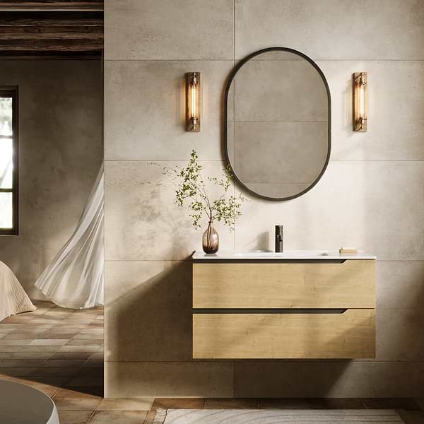 Duo Blonde Wood 40" Single Vanity without Top; in Style Ideas Classic, Farmhouse, Mid Century, Modern, Traditional, Transitional