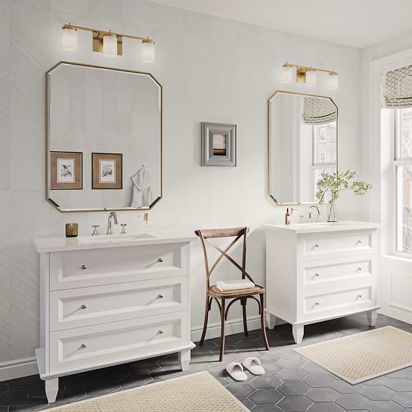 Close Out - Nora White 36" Single Vanity with Pure White Quartz Top; in White; in Style Ideas Cottage