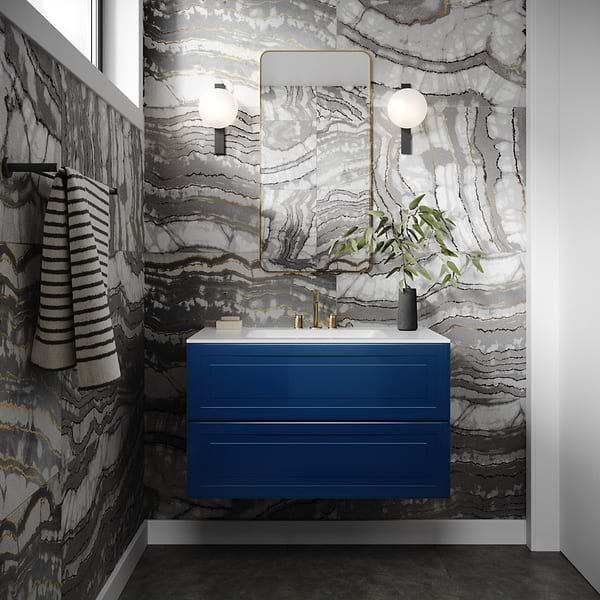 Alma Blue 36" Single Vanity without Top