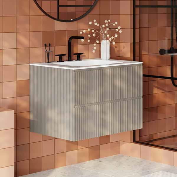 Linear Taupe 30" Single Vanity without Top