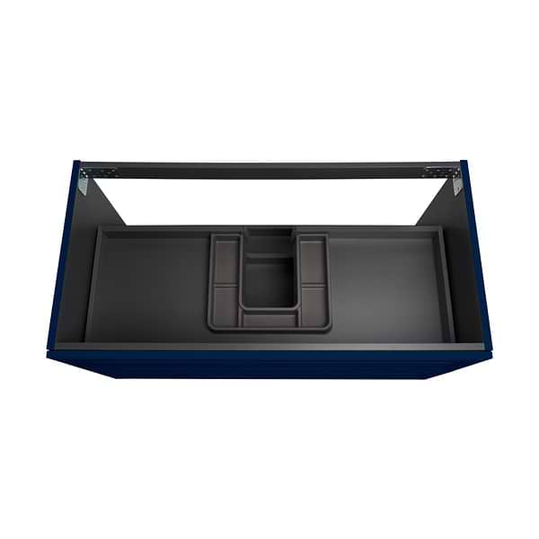 Alma Blue 42" Vanity with Integrated White Solid Surface Top