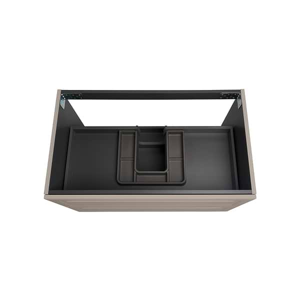 Alma Taupe 36" Vanity with Integrated White Solid Surface Top