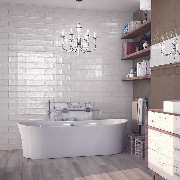 Santa Monica White 4x12 Tile