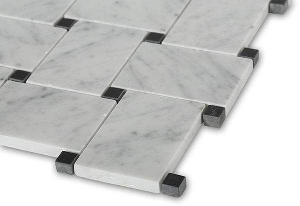 Arbor White Carrera With Black Dot_corner_closeup