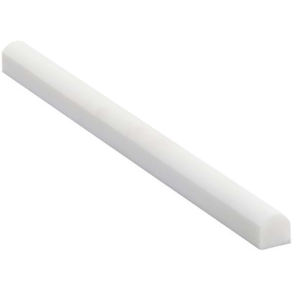 Bianco Dolomite White 3/4x12 Premium Honed Marble Pencil