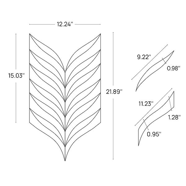 Jasmine Verde Azul Polished Marble and Glass Mosaic Polished Marble + Glass