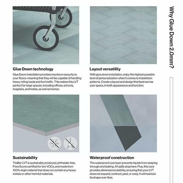 Blacksmith LVT Venom 12x24  - 2.0mm/12mil Wear Layer - Glue Down Matte Luxury Vinyl