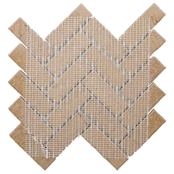 Metroville Chalk White 1.5x4 Herringbone Matte Porcelain Mosaic