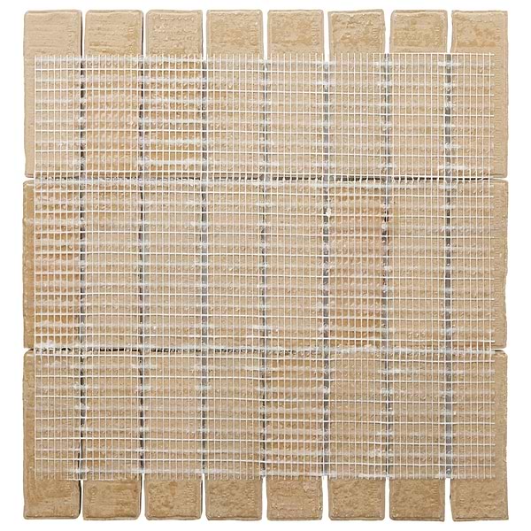 Metroville Chalk White 1.5x4 Stacked Matte Porcelain Mosaic