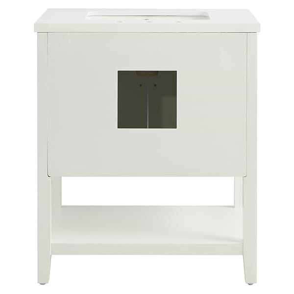 KIT - Close Out - Sheraton 30" White Vanity with Pure White Quartz Top and Ceramic Basin