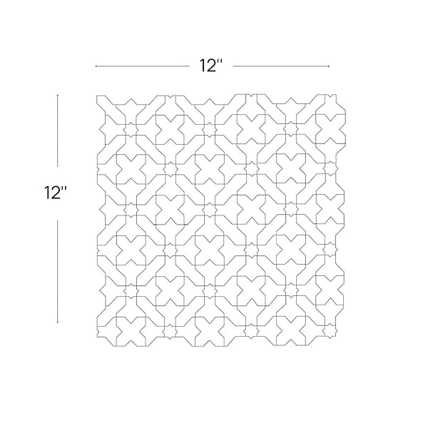 Alpana Safi Ocean Blue Mixed Finish Lava Stone and Cement Mosaic Tile