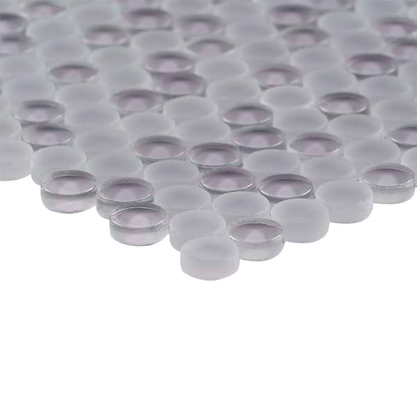Crystal Lavender Circles Mixed Finish Glass