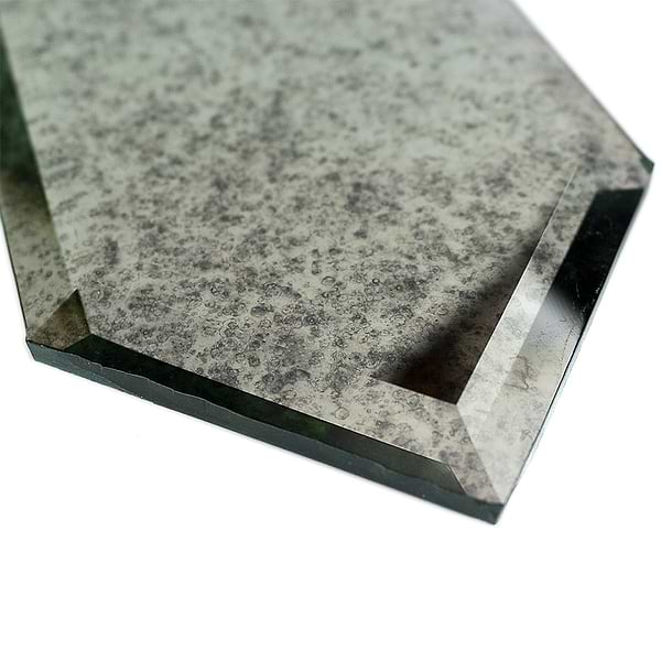 Beveled Paris Gray Hexagon Glass Tile