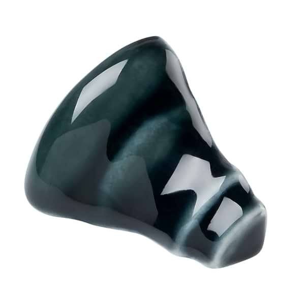 Baroque Glass Corner Piece for Chair Rail Midnight Blue Polished Glass