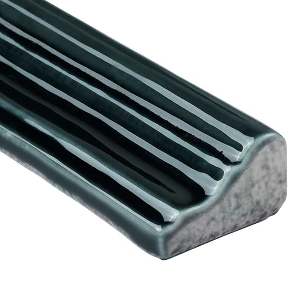 Baroque Glass Chair Rail Midnight Blue Polished Glass