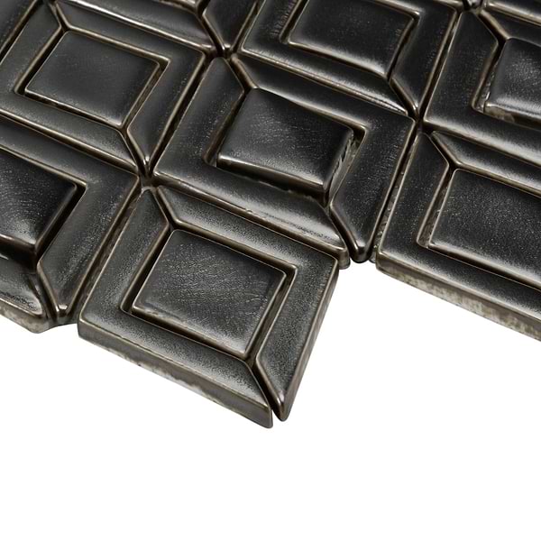 Baroque Glass Ravello Gun Metal Matte Glass