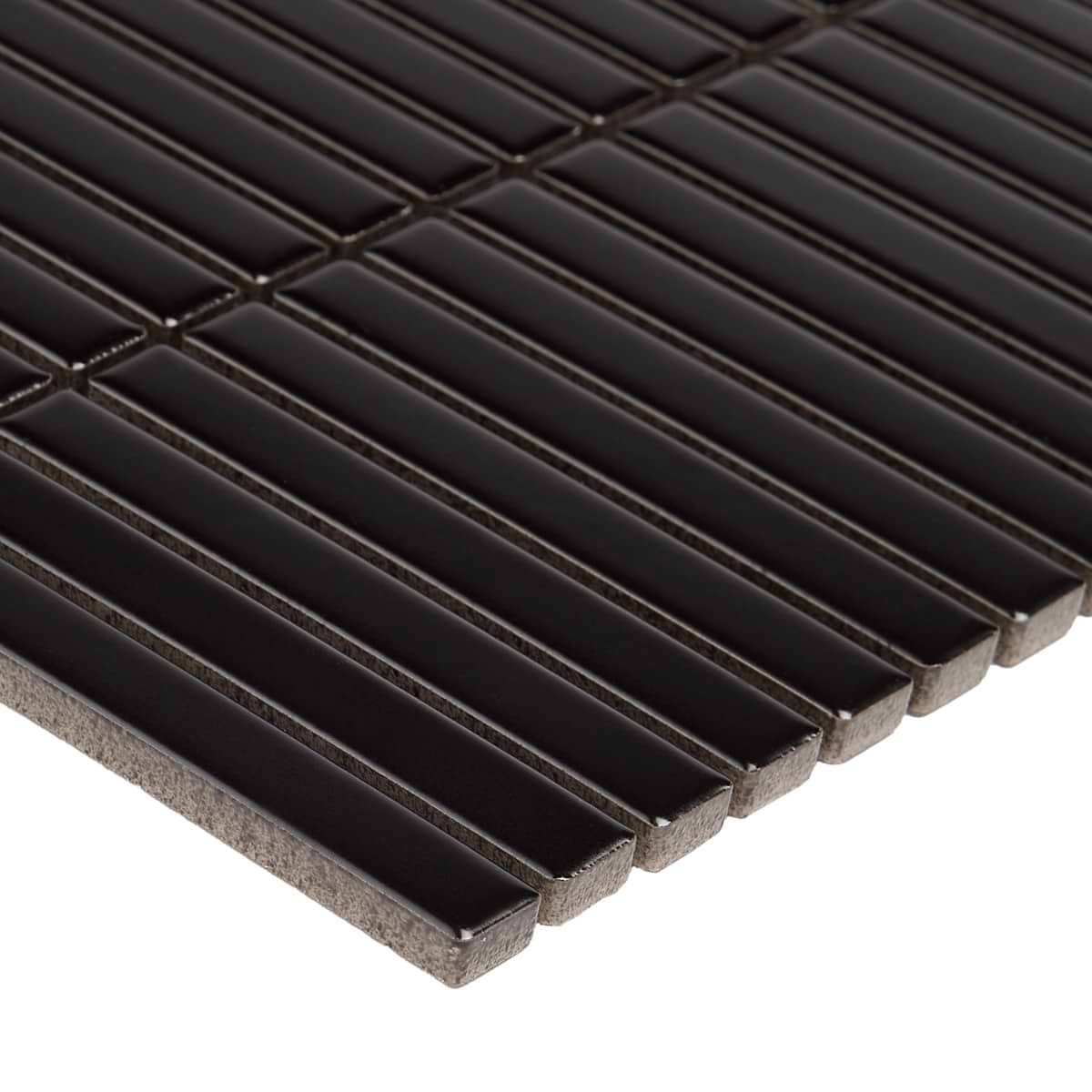 Shop Sample-Motek Black Matte Tri Stacked Mosaic at sohostudiocorp.com