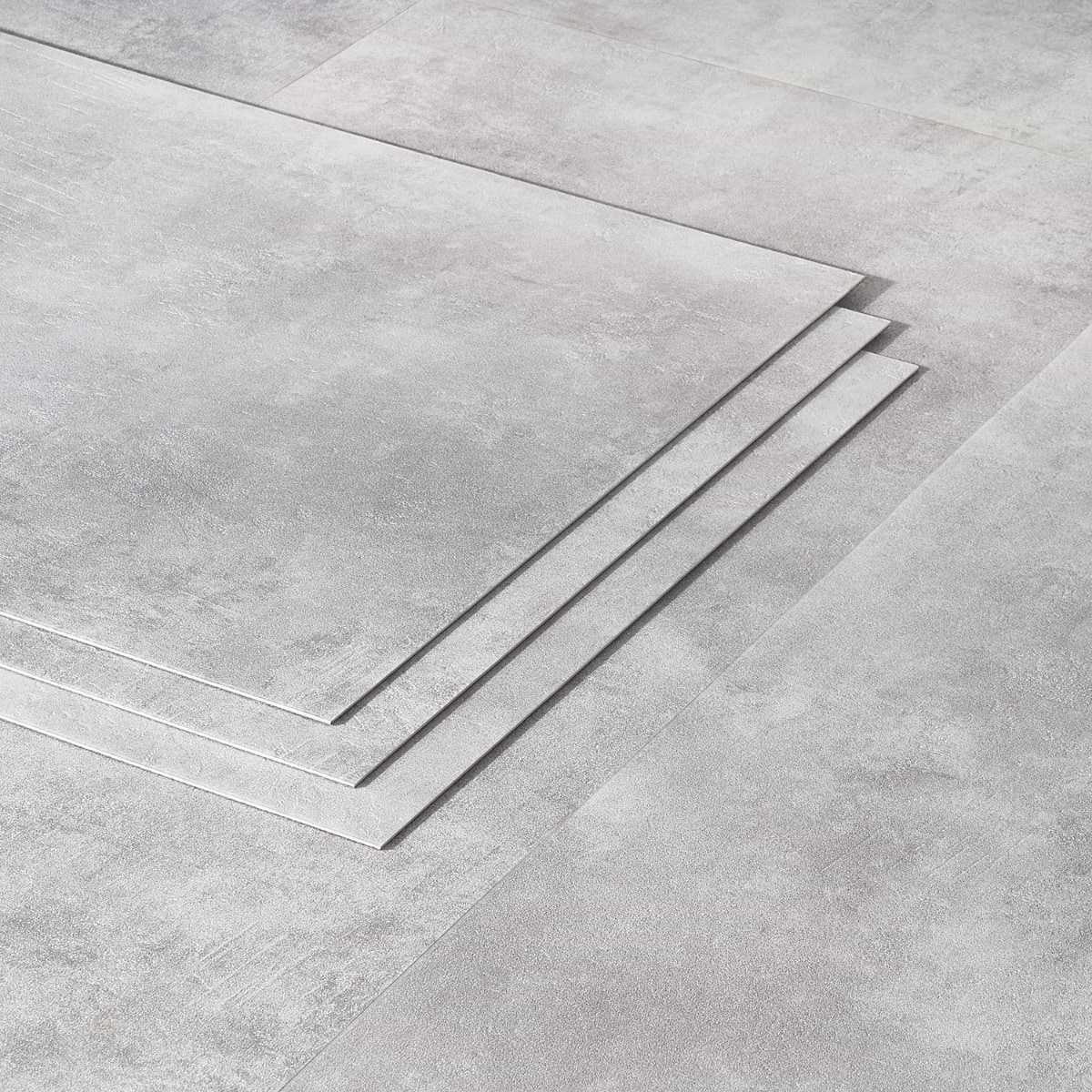 Minetta Concreto Silver 18x36 - 2.5mm/28mil Wear Layer - Glue Down Matte Luxury Vinyl