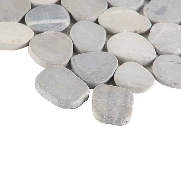 Nature Gray Round Pebble Mosaic