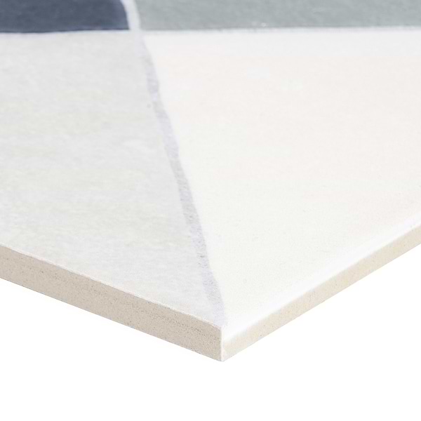 Artstract Diamond Plaid Navy Blue Matte 9x9 Porcelain Tile