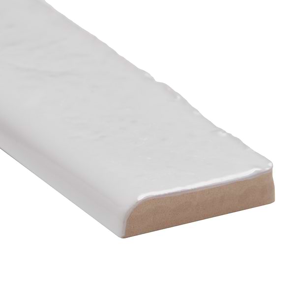 Artist Snow White 1.5x9 Glossy Ceramic Bullnose