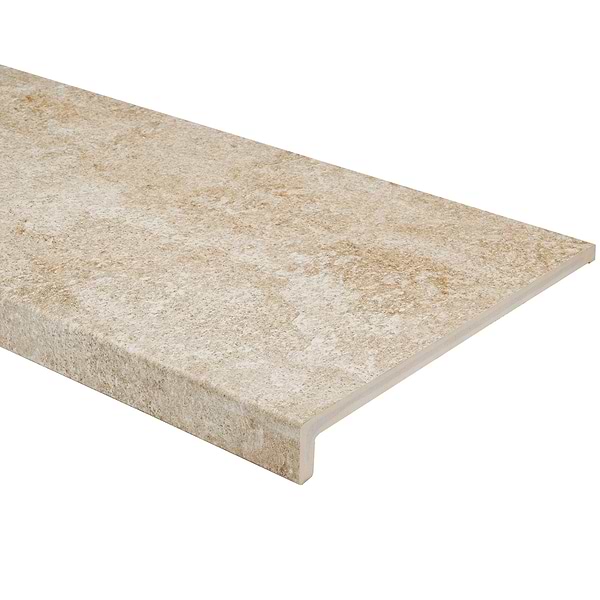 Oberon Sand Beige 12x48 Stair Tread Matte Porcelain