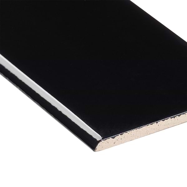 Market Street Black Bullnose 4x12