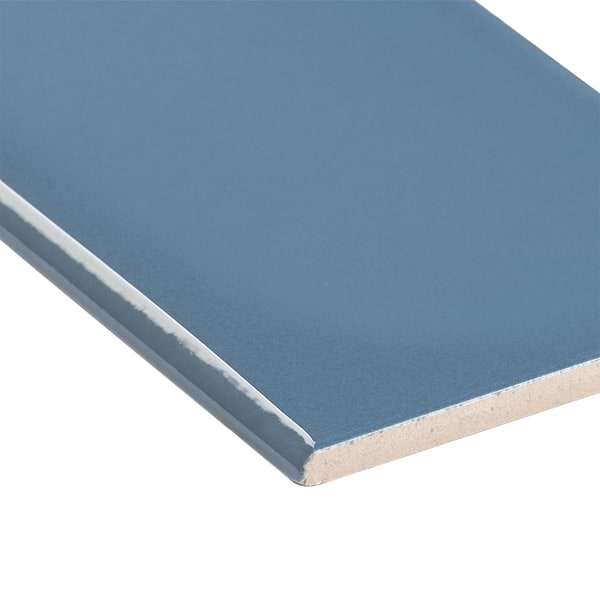 Market Street Blue Bullnose 4x12