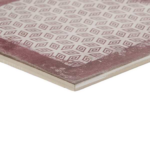 Close Out-Bernalillo Deco Pink Rose 8x8 Matte Porcelain Tile
