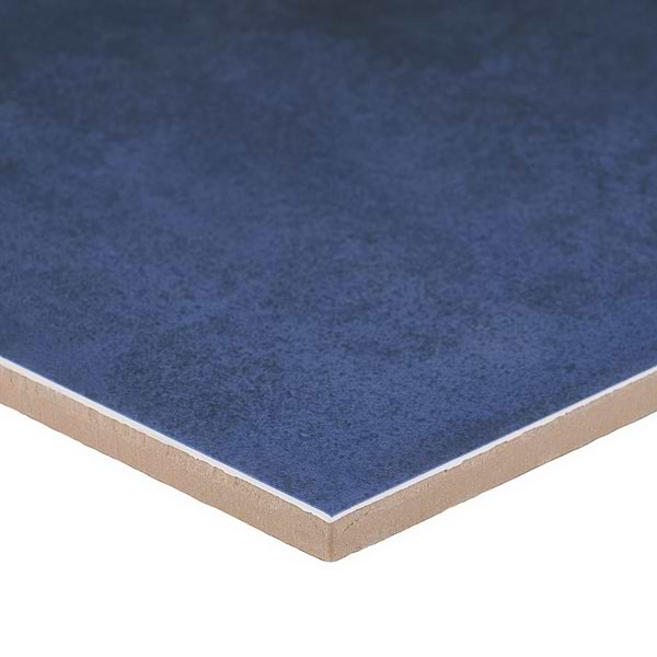 GeoPrism Cement Blue 8x8 by Elizabeth Sutton Matte Porcelain