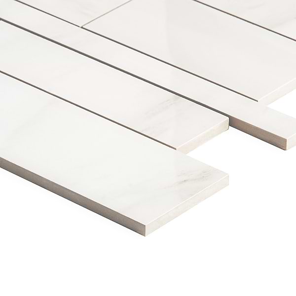Lithe Dolomite Snow Railroad Polished  Porcelain