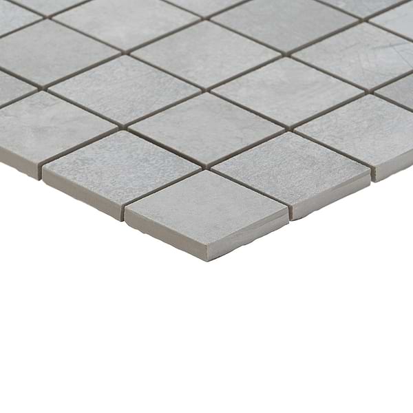 Blacksmith Excalibur Medium Gray 2x2 Matte Porcelain Mosaic Tile